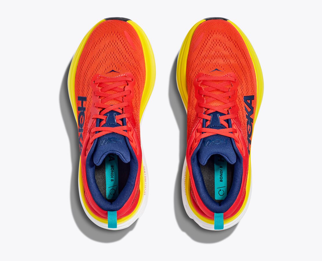 Hoka One One scarpa da corsa da uomo M Bondi 8 1123202/RAFL rosso fuoco