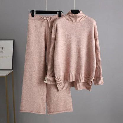 Set due pezzi elegante a collo alto